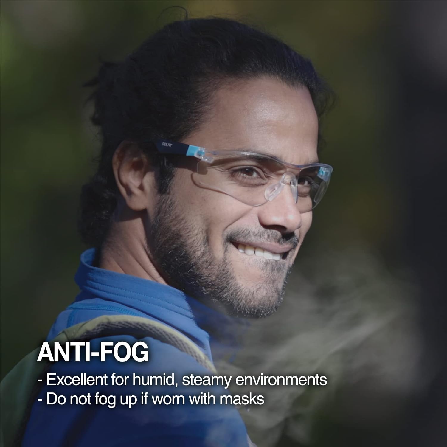 DEX FIT Gafas de seguridad SG210, Z87, protección ocular, antivaho y resistentes a los arañazos, ajustables para mujeres y hombres, protección UV