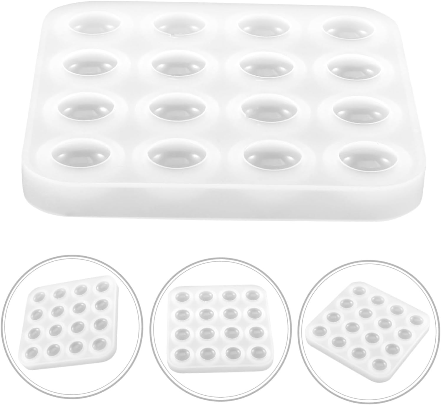 Moldes redondos de silicona para resina Molde de para resina de gelatinas plantillas redondas de resina para manualidades, moldes de resina, moldes