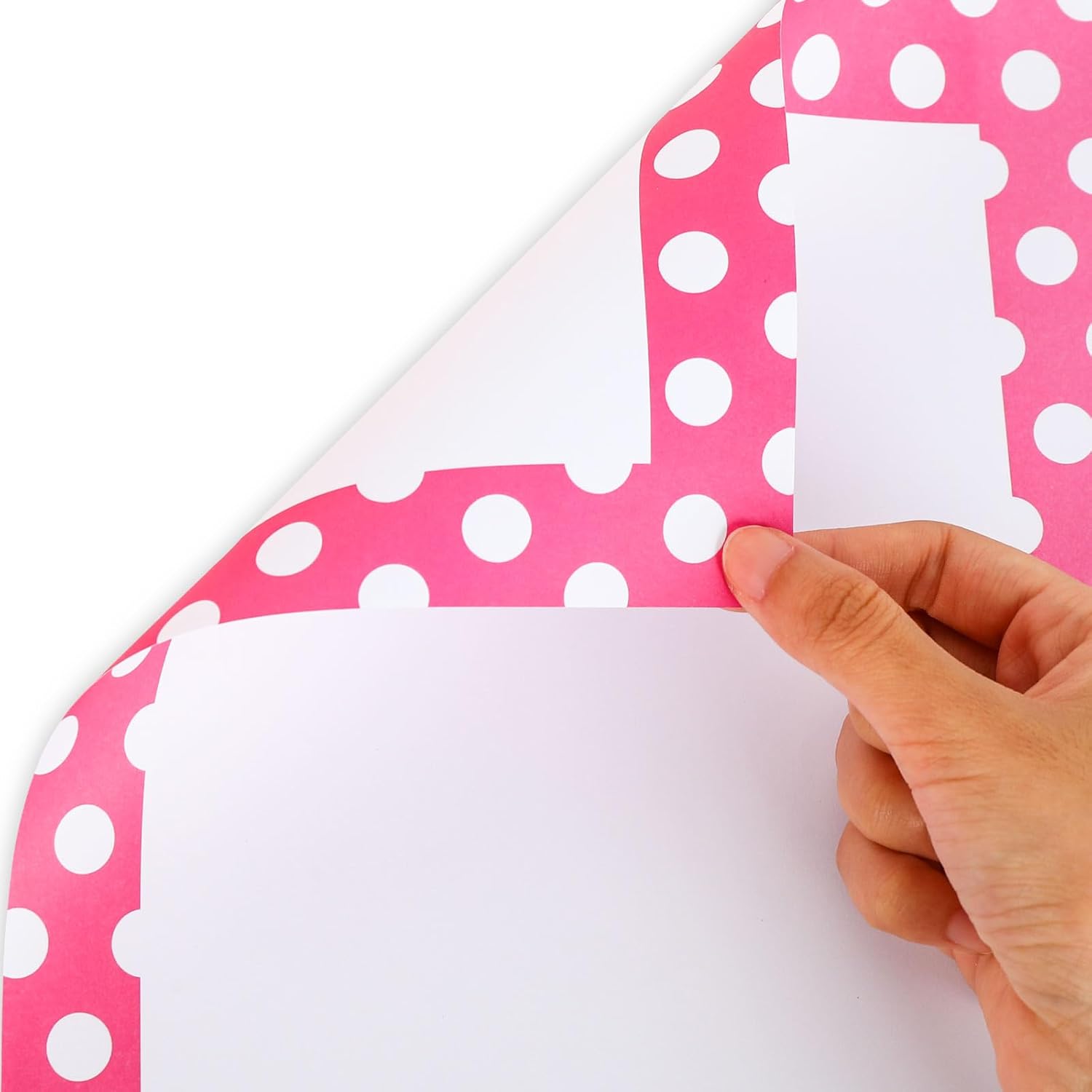 Whaline Paquete de 72 papeles coloridos de papelería, papel de papelería de doble cara, papel con membrete de 6 estilos, colorido de lunares, papel