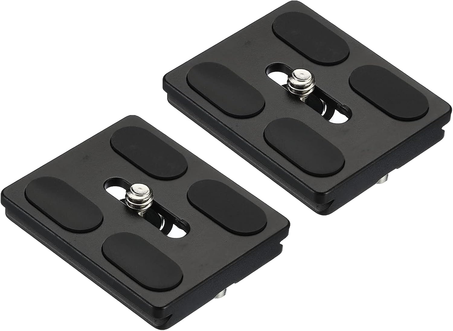 PATIKIL Placa de liberación rápida para trípode con tornillo de anillo en D, paquete de 2 piezas de montaje de adaptador de trípode de cámara, placa