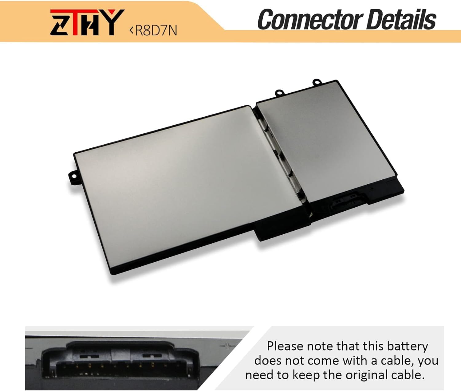 ZTHY 51Wh R8D7N – Batería para laptop compatible con Dell Precision 3540 M3550 Latitude 5400 5410 5500 5510 Inspiron 759075917791 Series 2 en 1