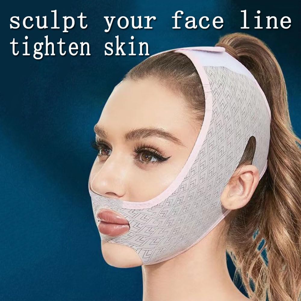 1 paquete de 2023 nuevas máscaras faciales con forma de V, máscara de sueño para esculpir la cara para mujeres, máscara de barbilla para apretar la