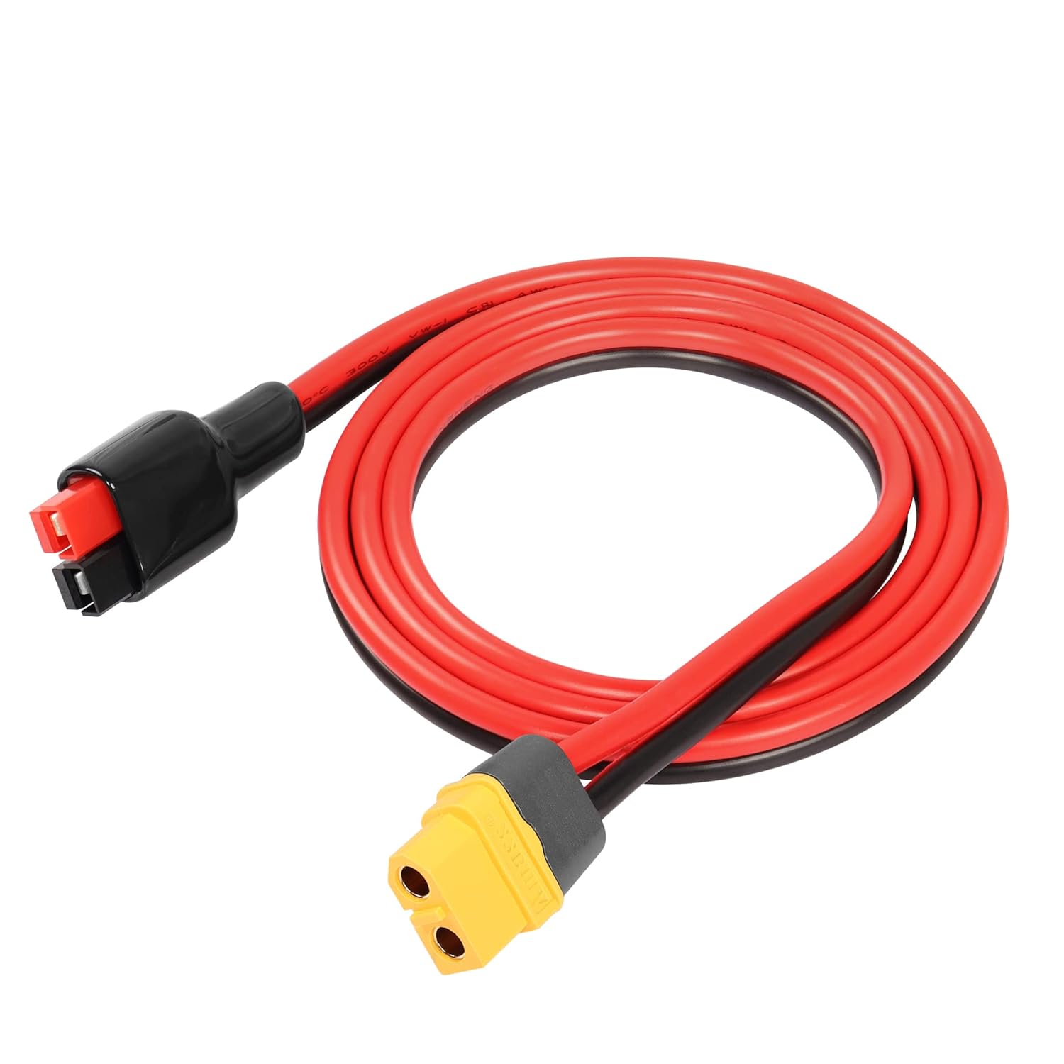 YACSEJAO Conector de panel solar XT60 de 12 AWG XT60 hembra a 45 A, cable de extensión para banco de energía al aire libre, batería de litio RC Lipo
