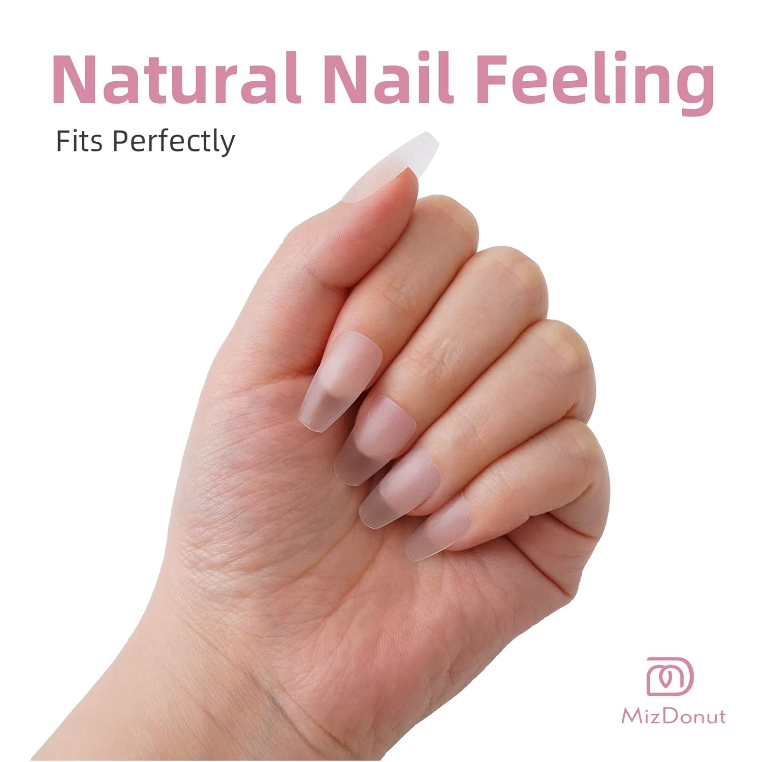 Puntas de gel para uñas suaves, 15 tamaños, 300 piezas preformadas totalmente mate, no necesita limar, extensiones de uñas fáciles de remojar, uñas