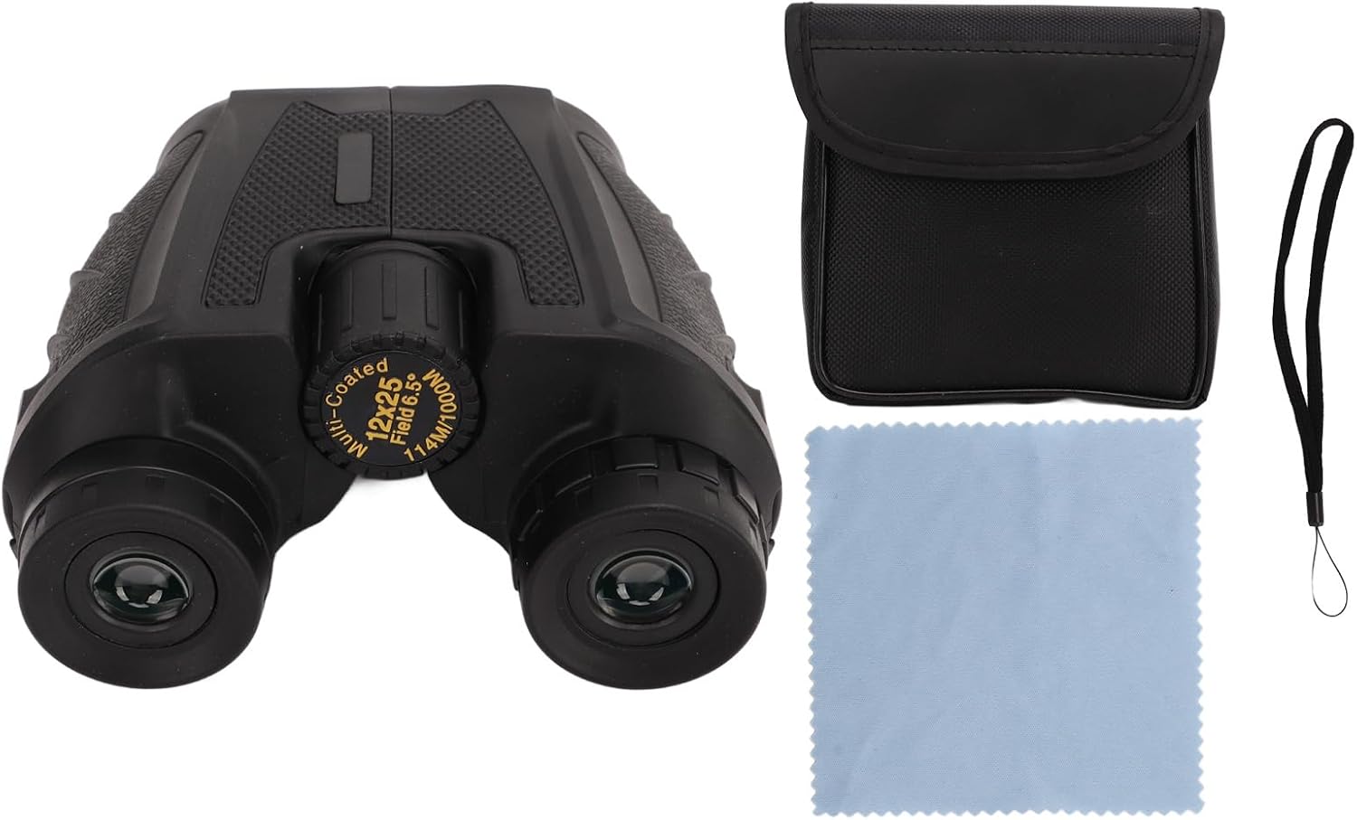 Binoculars, High Permeability Prism Nonslip Rubber Texture 12X Magnification Wide Angle Outdoor Concert Binoculars