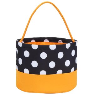 Bolsas de Halloween para dulce o truco, cesta de dulces de Halloween, cesta negra y blanca, cubos de Halloween, bolsas de regalo, bolsas Bolsas de Halloween para dulce o truco, cesta de dulces de Halloween, cesta negra y blanca, cubos de Halloween, bolsas de regalo, bolsas