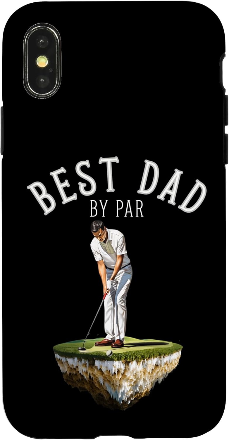 iPhone XXS Funny Best Dad by Par Father’s Day Dads Golfing Golfer Golf Case