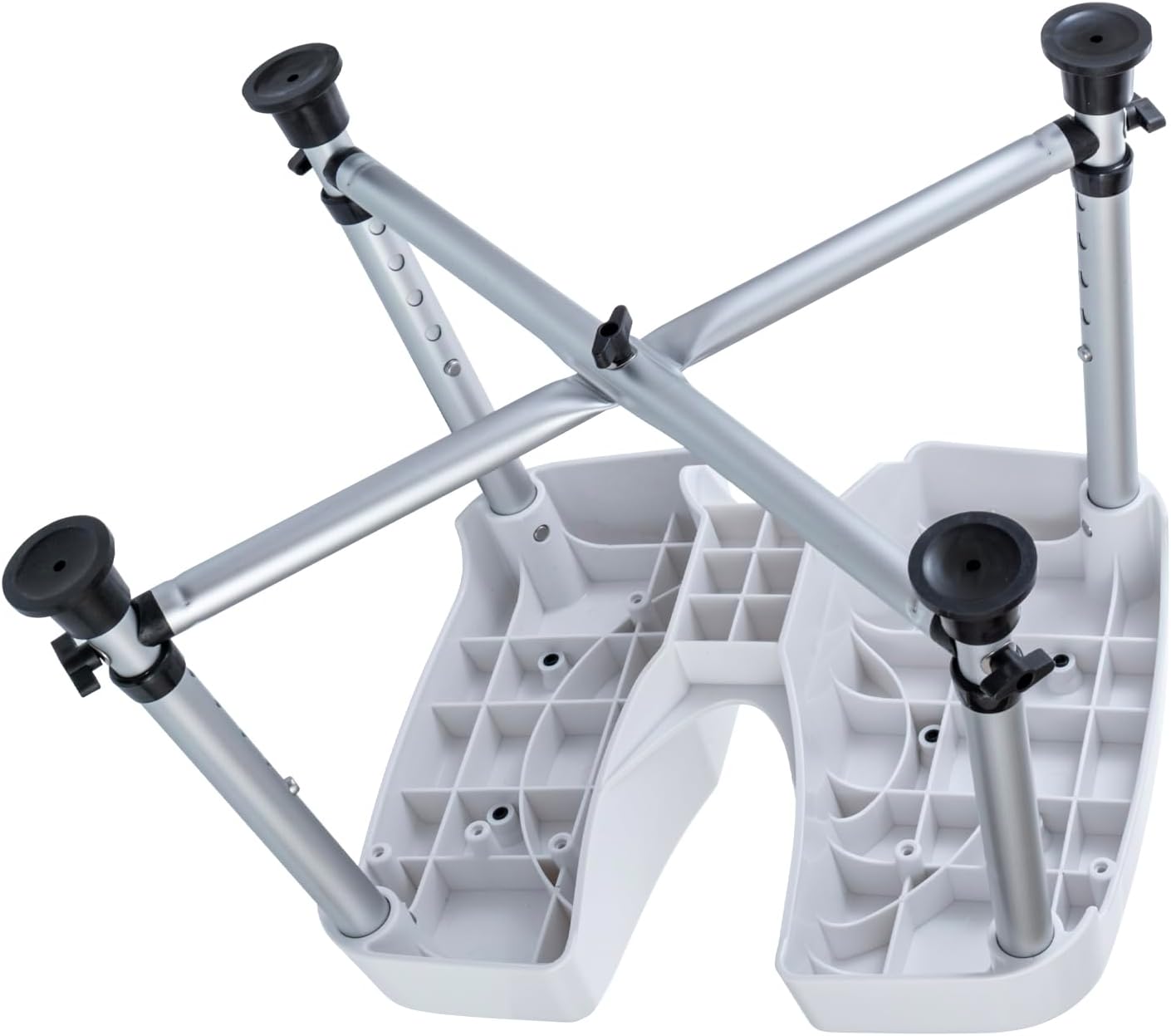 MyGift Silla de ducha higiénica ajustable de grado profesional con diseño recortado, banco de asiento de seguridad para bañera, ayuda de baño