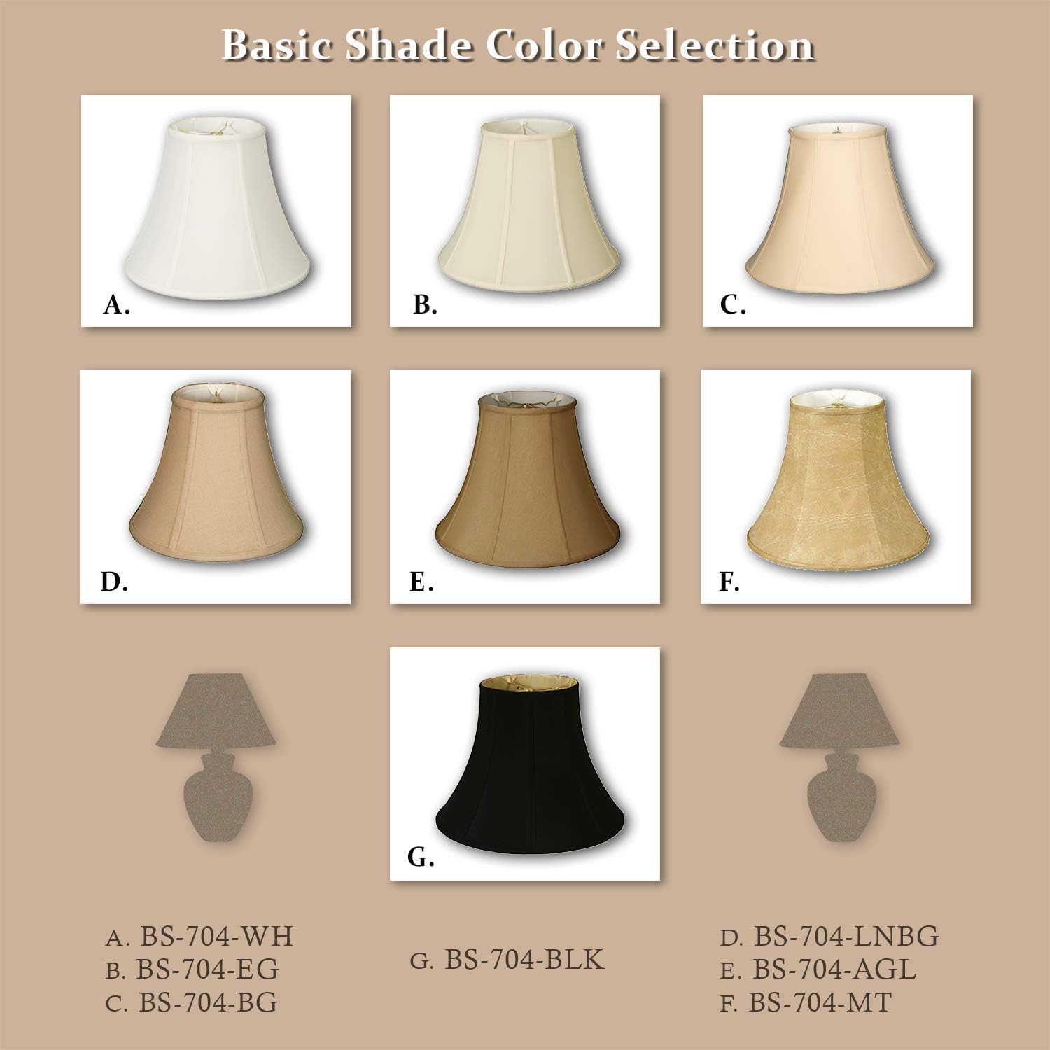 Royal Designs True Bell – Pantalla de lámpara