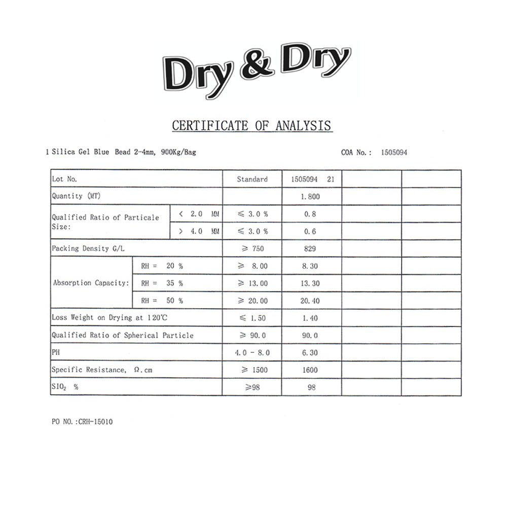 Dry & Dry1 galón de gel sílice color azul (de 0.08 a 0.16pulgadas estándar industrial), 7.5lb, reutilizable