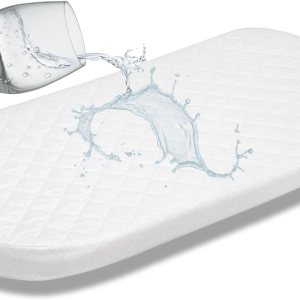 Protector de colchón para cuna (ovalado, 13 x 31) para comodidad de recién nacido, transpirable, fácil de limpiar, hipoalergénico, impermeable, Protector de colchón para cuna (ovalado, 13 x 31) para comodidad de recién nacido, transpirable, fácil de limpiar, hipoalergénico, impermeable,