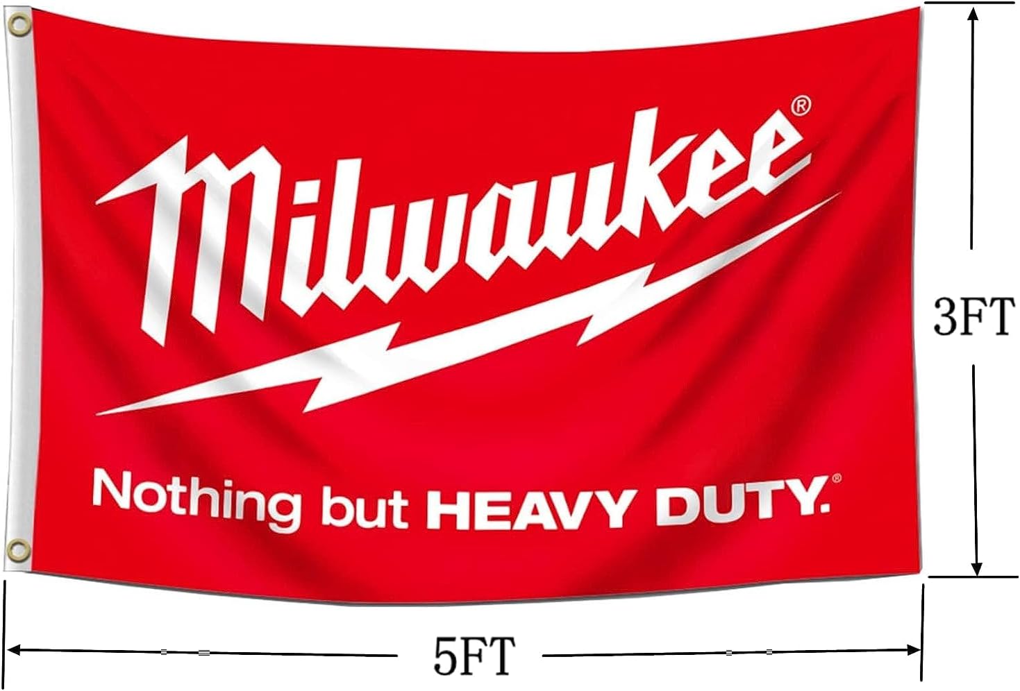 Bandera de Milwaukee Nothing But Heavy Duty Banner de 3 x 5 pies para dormitorio universitario, habitación hombre cueva garaje