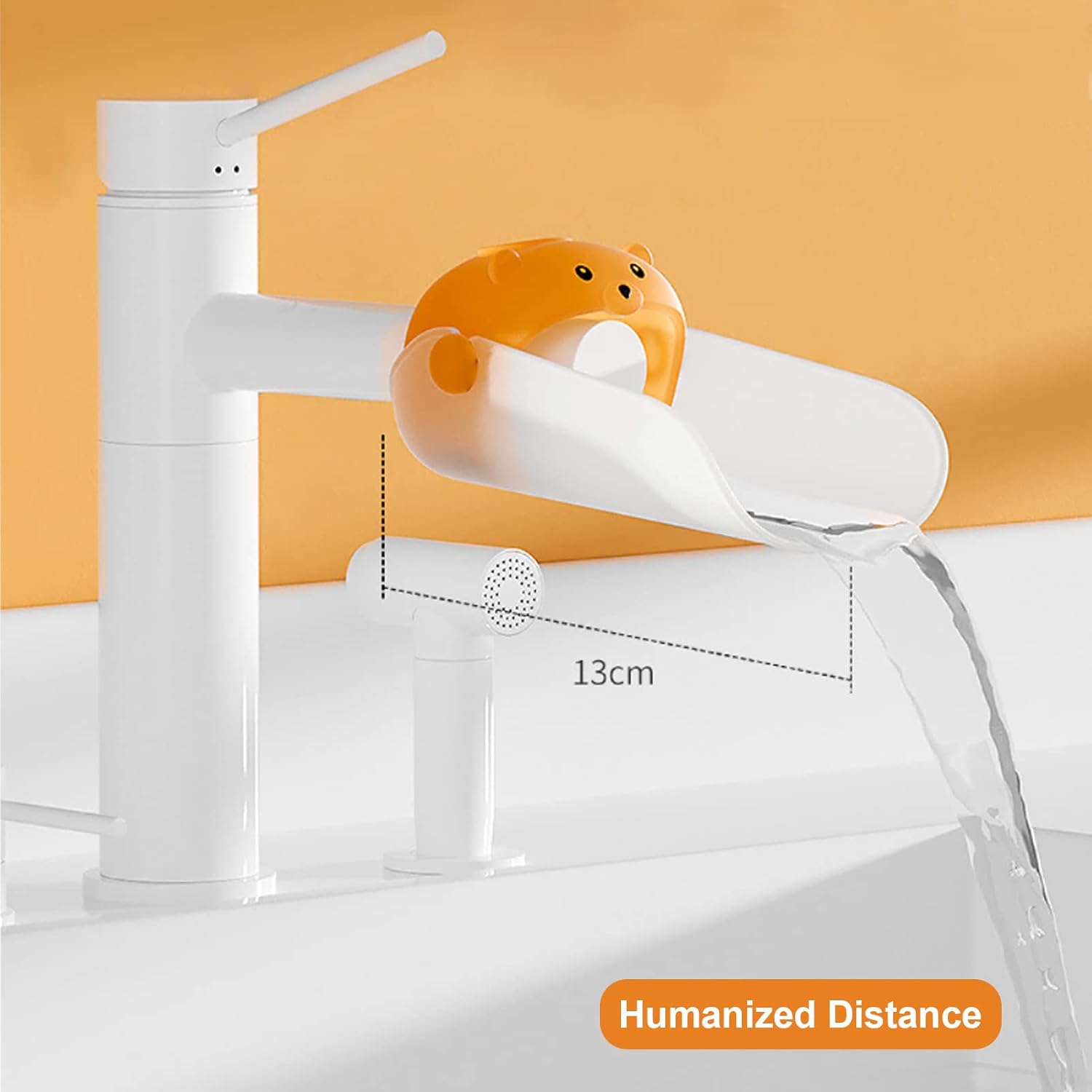 Extensor de grifo mejorado, asistente de lavado de manos universal a prueba de salpicaduras para bebés, niños pequeños y niños (gris)