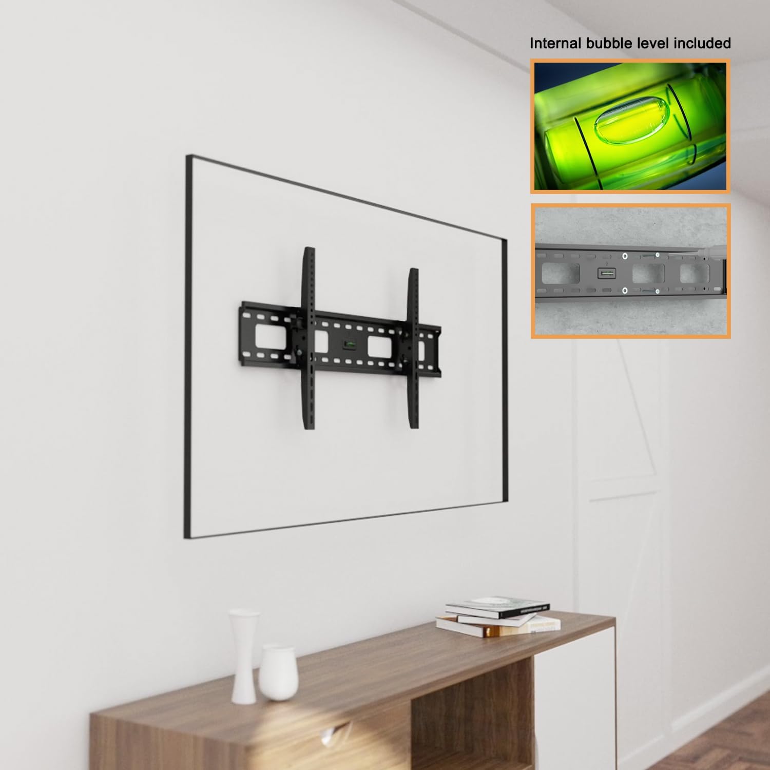 Soporte de pared para TV plano ultradelgado para Insignia  55 pulgadas clase F50 Series QLED 4K UHD Smart Fire TV  NS-55F501NA22  Diseño de perfil
