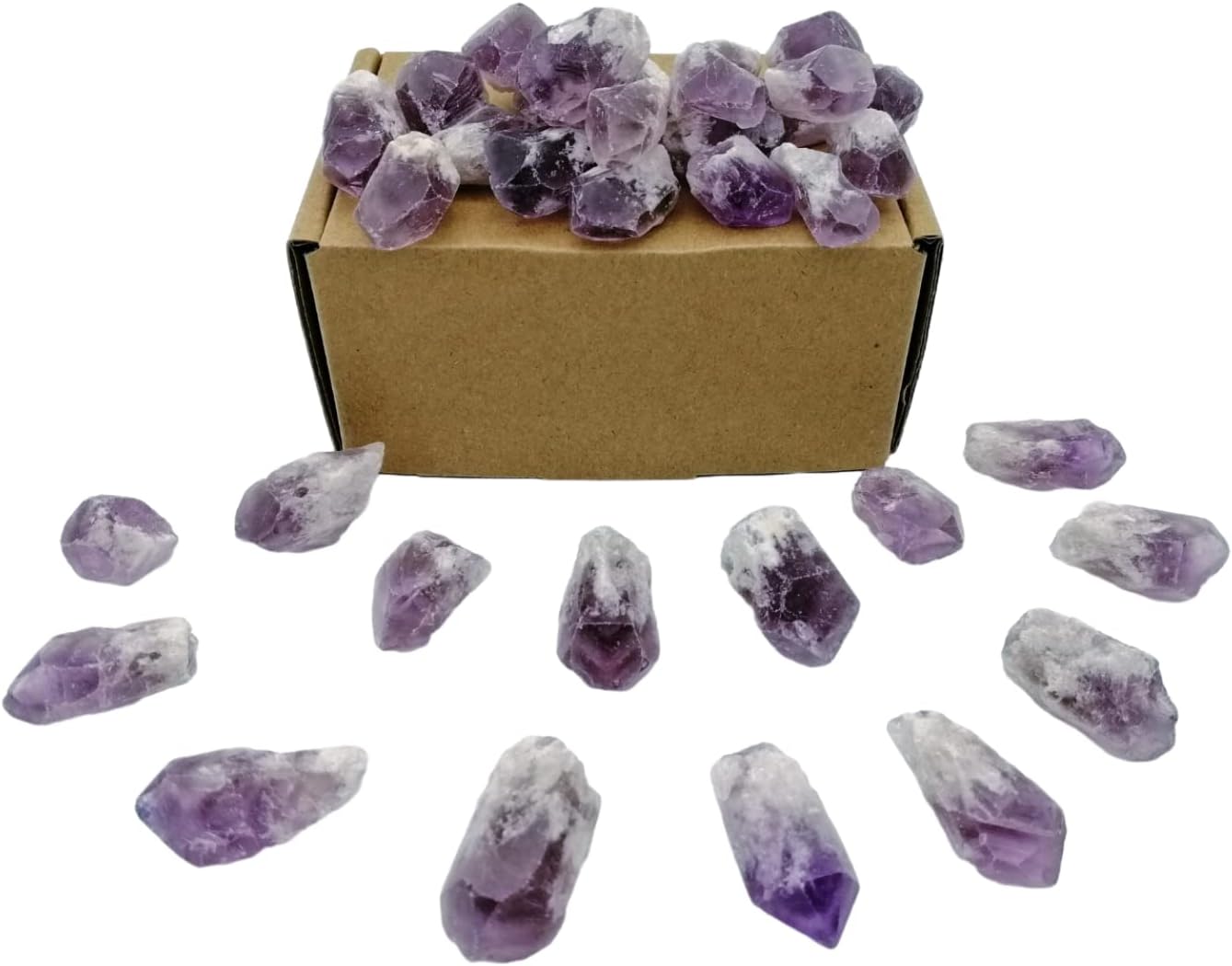 Bloque de piedras preciosas moradas naturales de cristal amatista, roca cruda pequeña irregular a granel, 30-36 piezas para sanación de cristales,