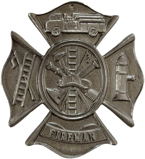 Montague Metal Products Placa de pared con cruz maltesa de bombero, hierro sueco