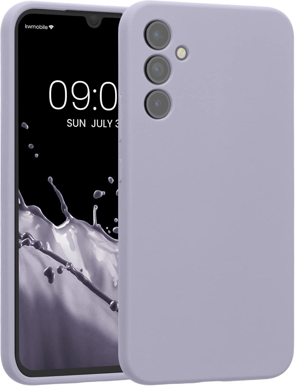 kwmobile Funda compatible con Samsung Galaxy A34 5G – Funda delgada de silicona TPU para teléfono – Acabado suave al tacto – Lavanda clara