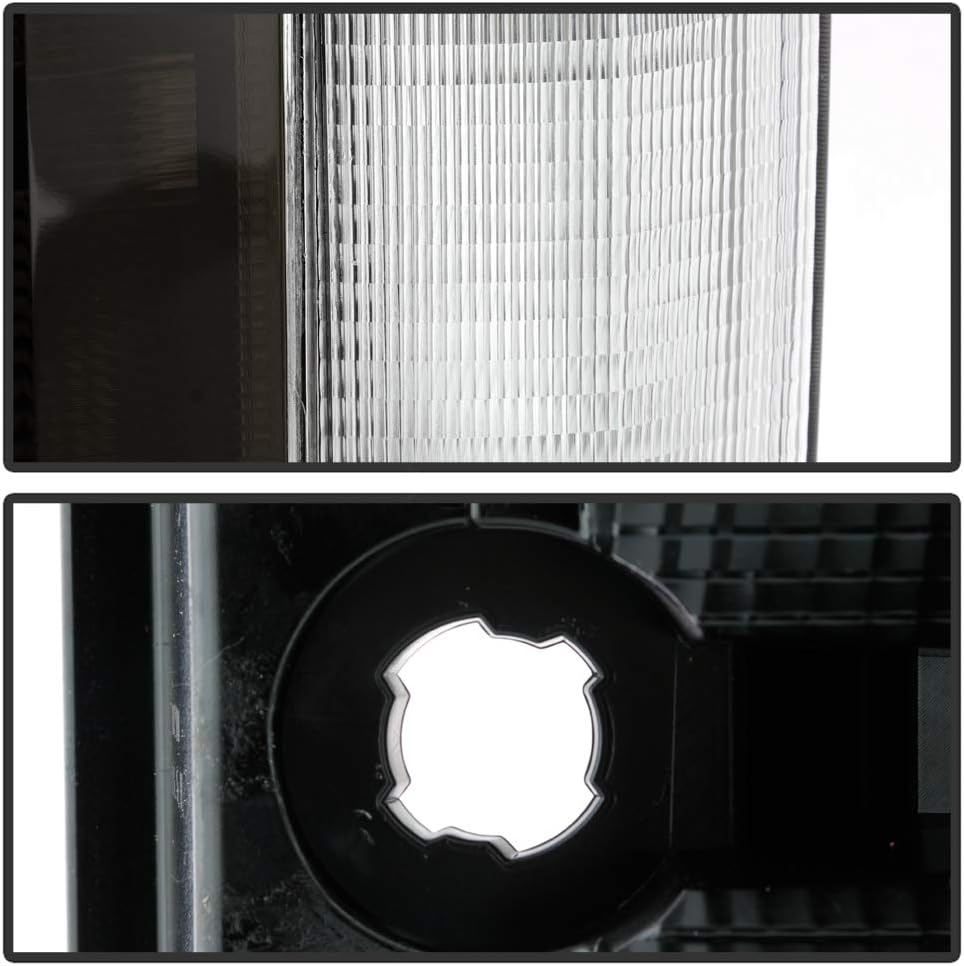 ACANII – Para no LED y punto no ciego 2017-2019 Ford F250 F350 SuperDuty Luces traseras de lente ahumada montaje de lámparas para hornear