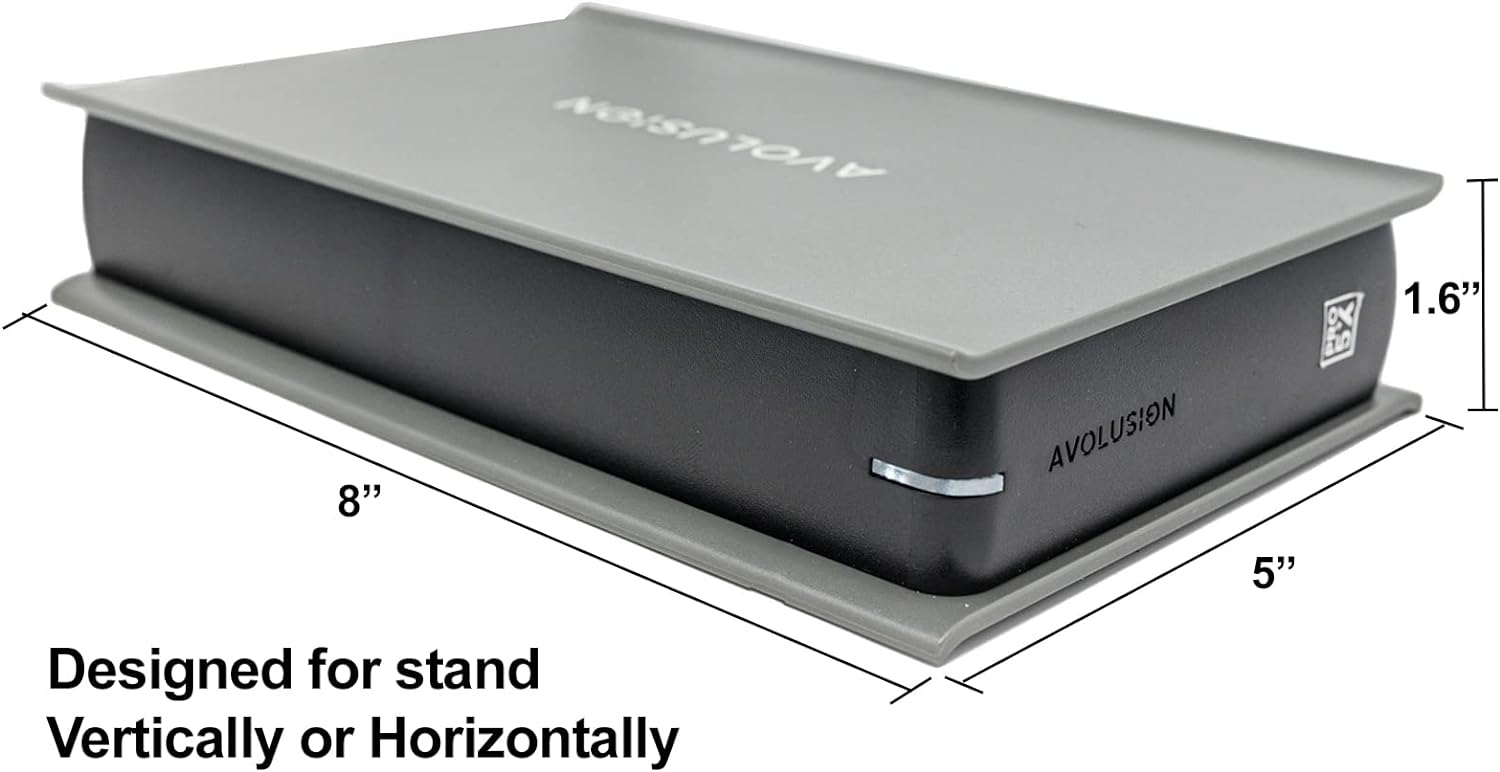 Avolusion PRO-5X – Disco duro externo USB 3.0 de 8 TB para PC, Mac, PS y Xbox (gris)