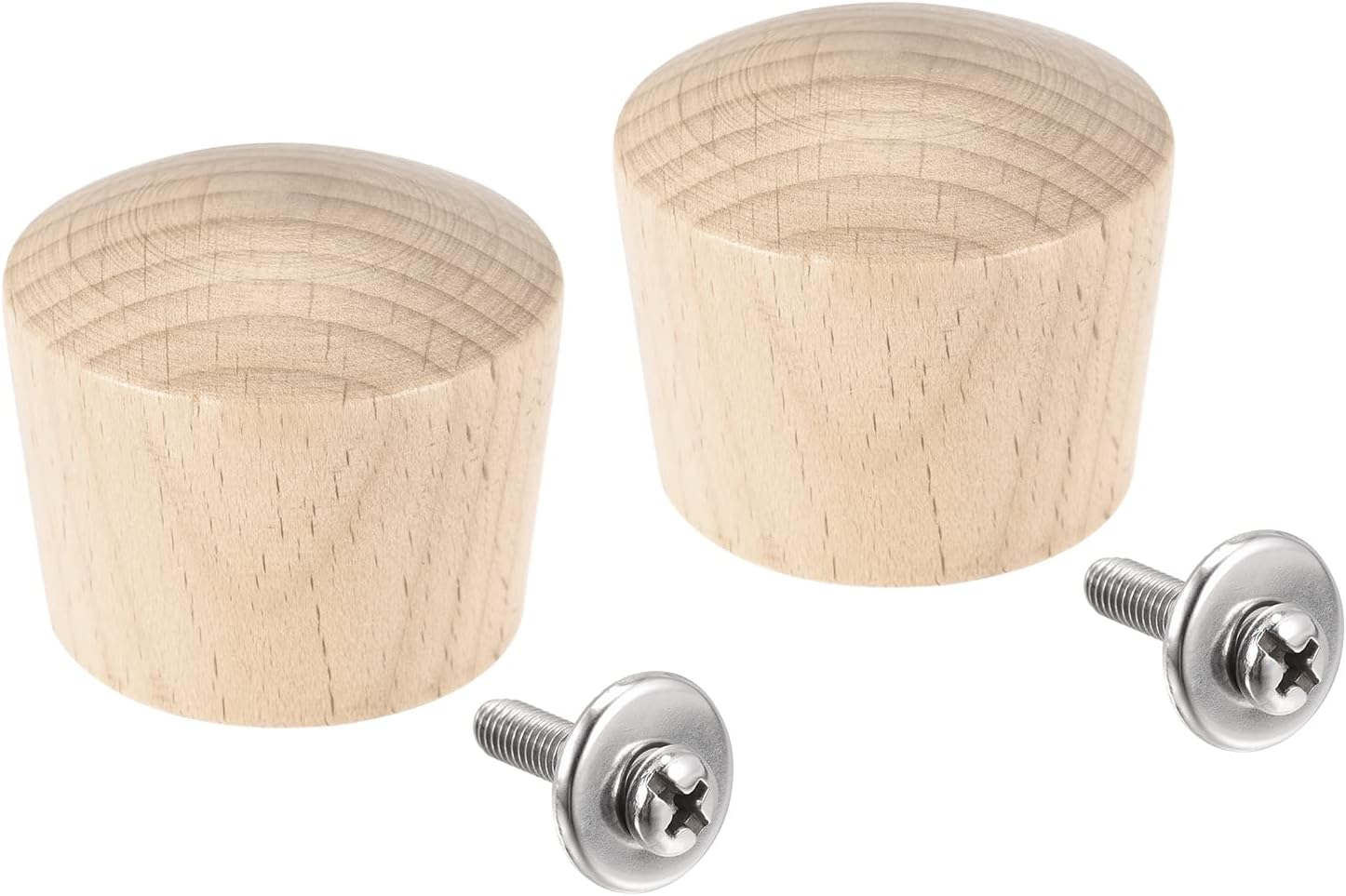 MECCANIXITY Pomo universal para tapa de olla, perilla de repuesto de madera de 1.614 x 1.339in para tapa de olla, paquete de 2