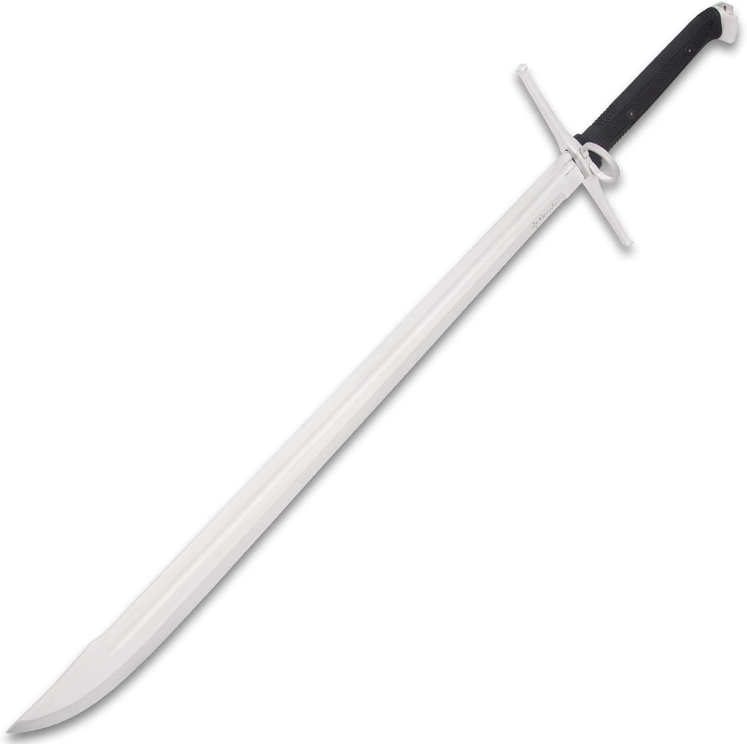 HONSHU Boshin Grosse Messer – Espada y funda de cuero, hoja de acero de alto carbono 1060, mango texturizado TPR, protector cruzado y pomo de acero
