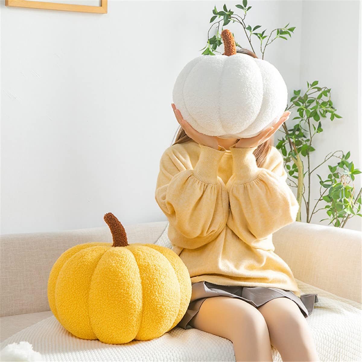 Almohada de calabaza, almohadas de Halloween, almohadas decorativas de Halloween, decoraciones de otoño 3D para el hogar, almohadas decorativas para