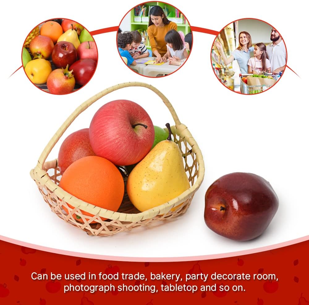 Paquete de frutas artificiales, frutas falsas para decoración del hogar, juego de frutas de imitación para decoración de mesa de cocina del hogar,