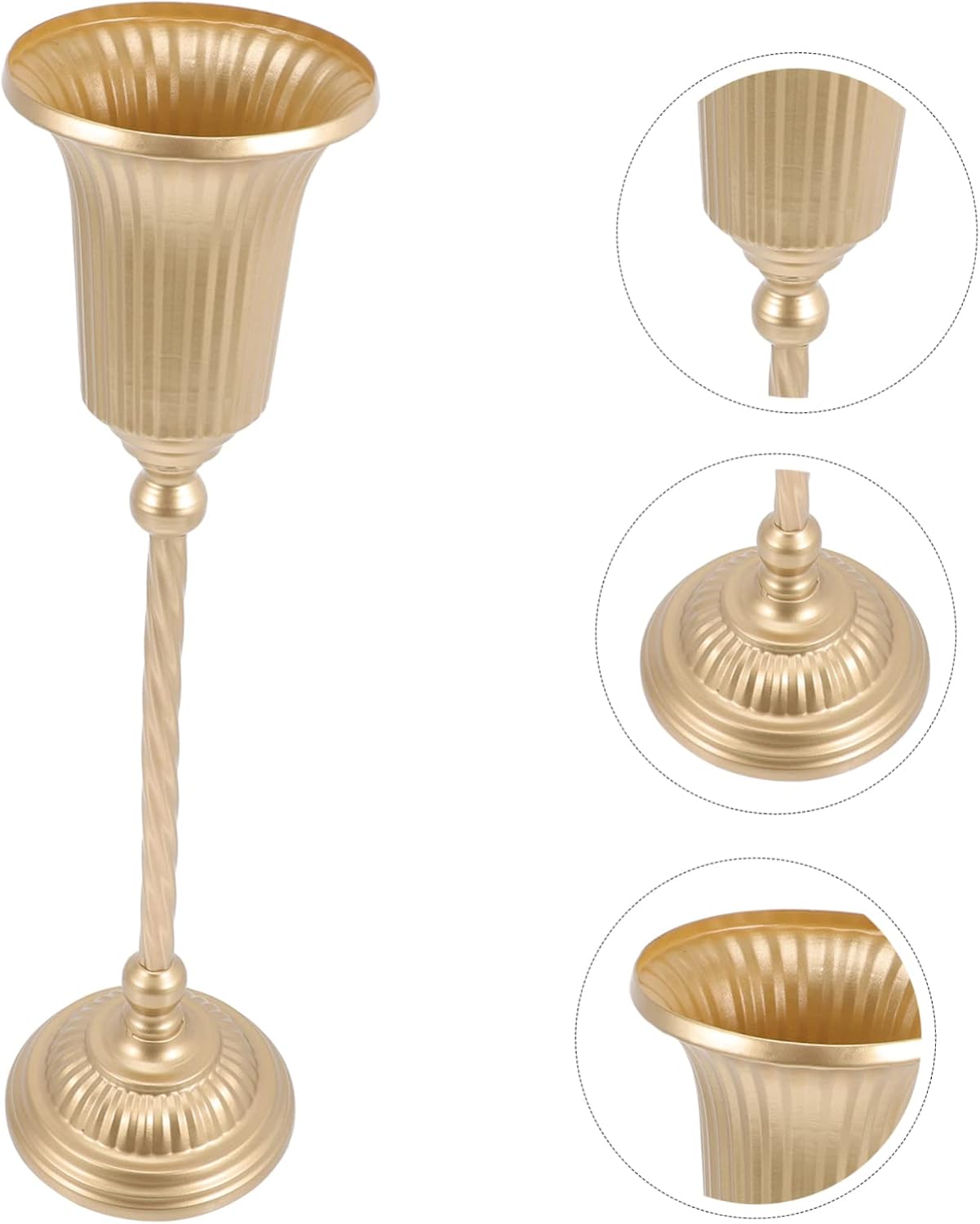 Artibetter Maceta de urna antigua, 3 piezas, jarrón alto con columna griega, estatua de columna griega, maceta de oficina para decoración de