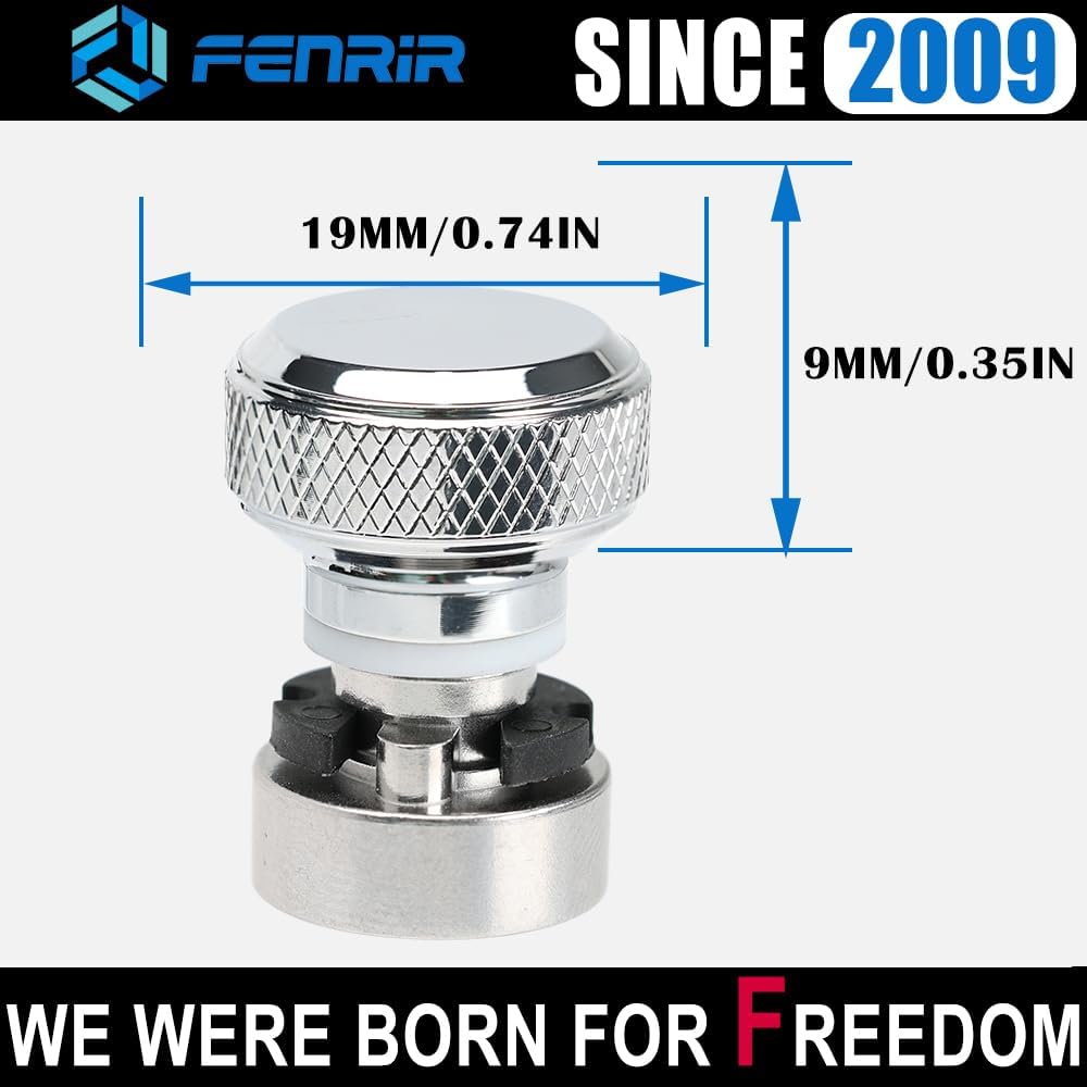 Fenrir Kit de base de tornillo de asiento de liberación rápida para motocicleta, acero inoxidable 304, acabado cromado para 1997-ahora Sportster