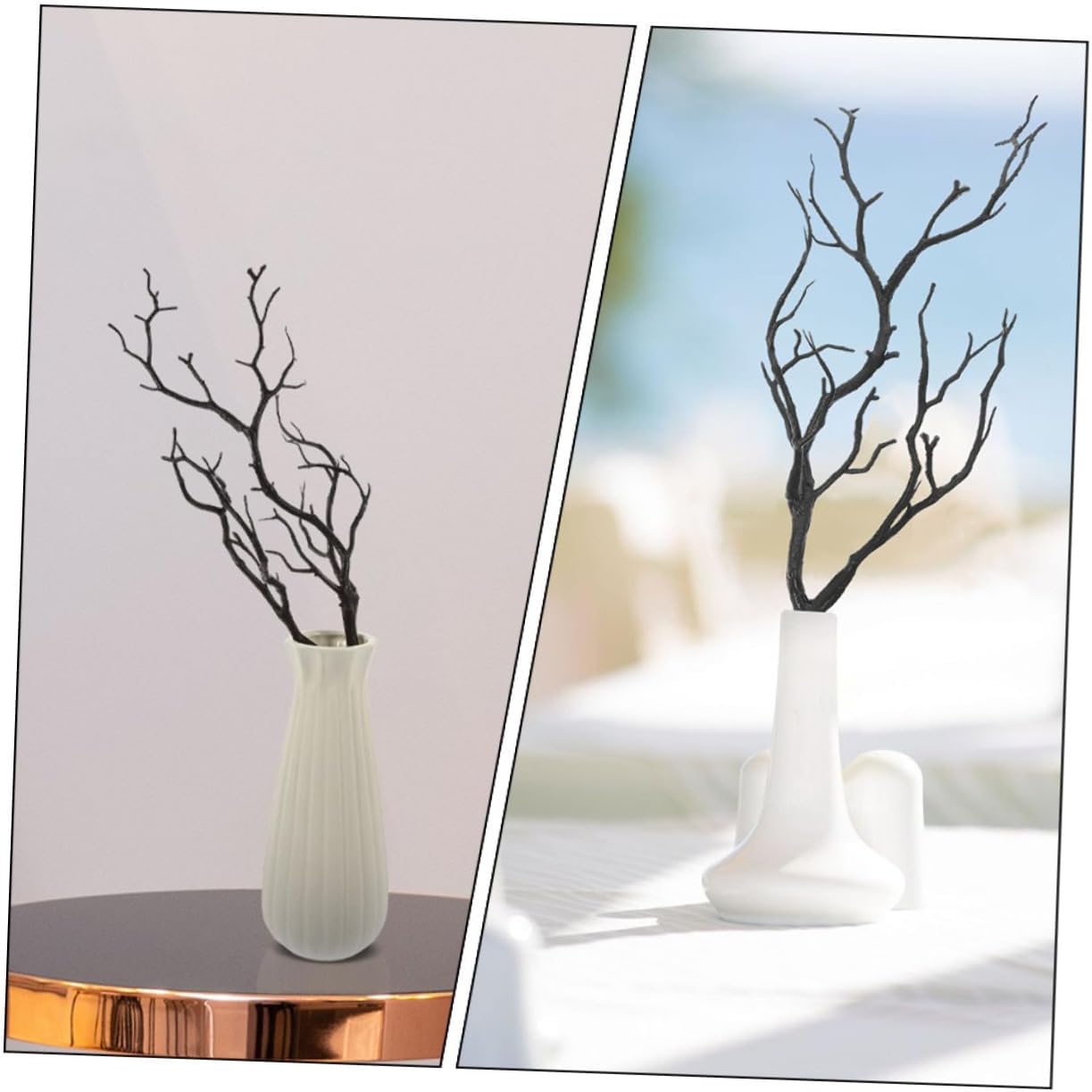 6 piezas de cuernos sintéticos, ramas artificiales, ramas de árbol, ramas de árbol pequeñas, ramas, ramas de cuernos falsos, diademas decorativas de