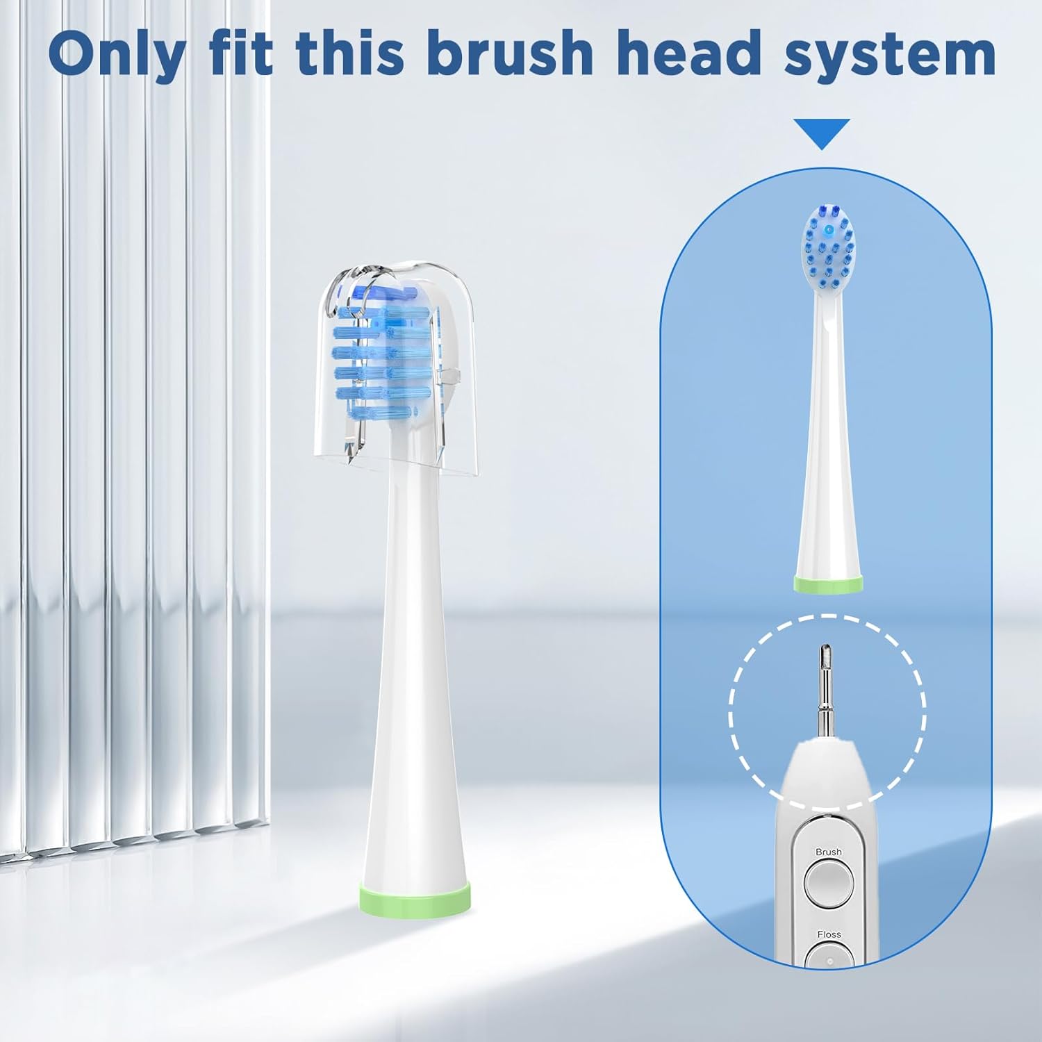 Cabezales de repuesto para cepillo de dientes con cubiertas para Water Pik Sonic Fusion SF01SF02 y Sonic Fusion 2.0 SF03SF04, 5 unidades, color