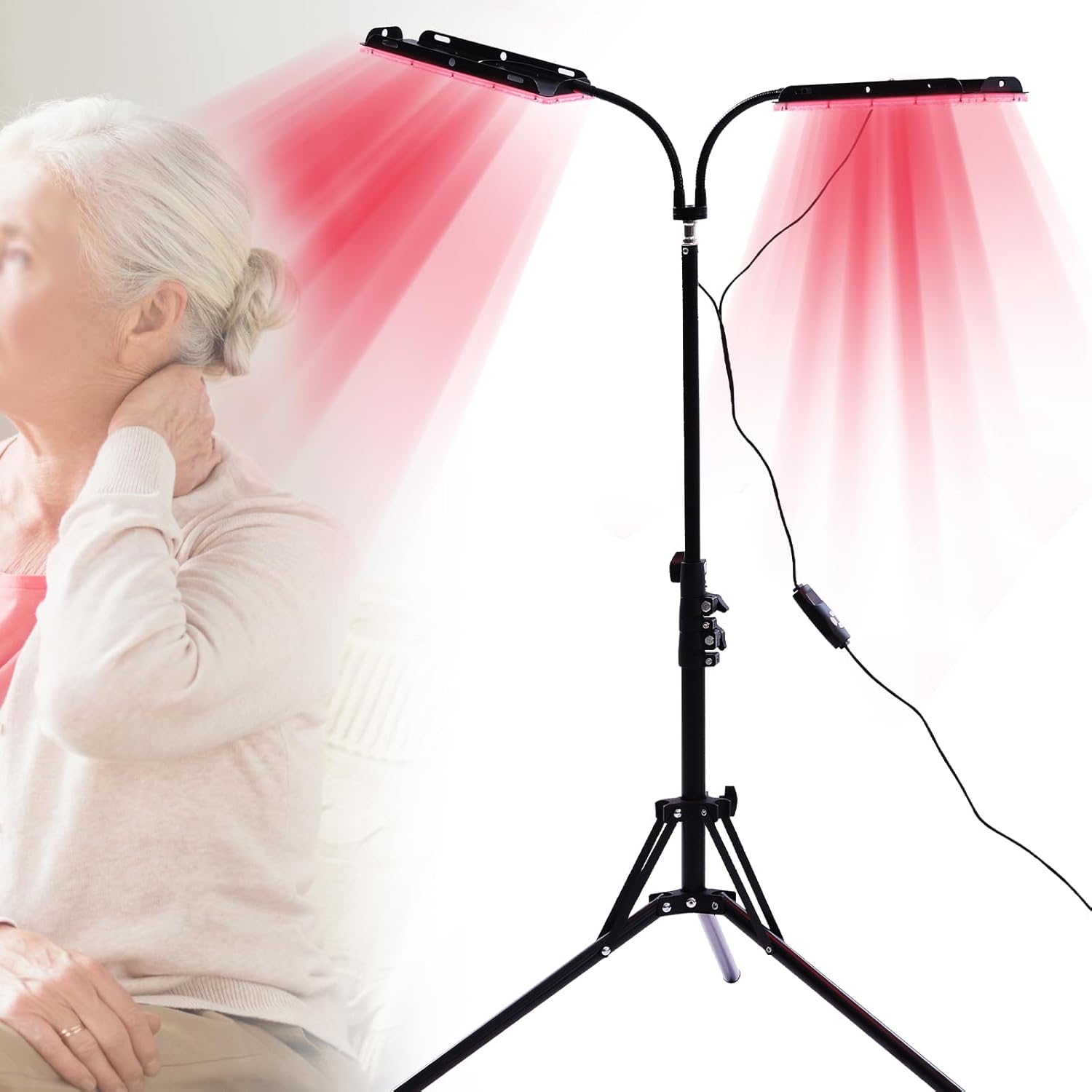 LOHISHILO 90W 240V TDP Lámpara de calor infrarrojo lejano Lámpara de terapia mineral Dispositivo de calefacción para alivio del dolor, para el