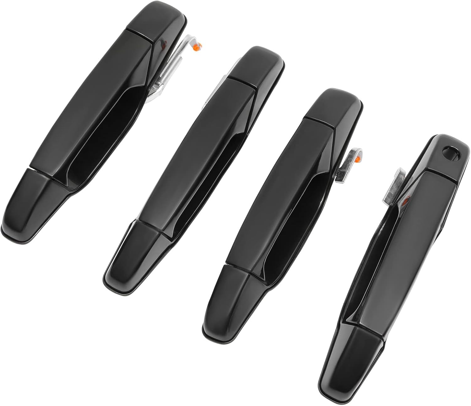 Juego de manijas de puerta exterior, compatible con Chevy Silverado Suburban Tahoe Avalanche 2007-2013, GMC Sierra Yukon, Cadillac Escalade, negro