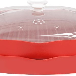 Máquina de tocino fácil para microondas, 2 bandejas para parrilla de tocino, olla de tocino con tapa para salpicar, haz tocino crujiente en minutos Máquina de tocino fácil para microondas, 2 bandejas para parrilla de tocino, olla de tocino con tapa para salpicar, haz tocino crujiente en minutos