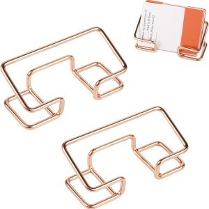 2 soportes para tarjetas de presentación, exhibición de tarjetas de presentación, moderno soporte de metal para tarjetas, organizador de tarjetas 2 soportes para tarjetas de presentación, exhibición de tarjetas de presentación, moderno soporte de metal para tarjetas, organizador de tarjetas