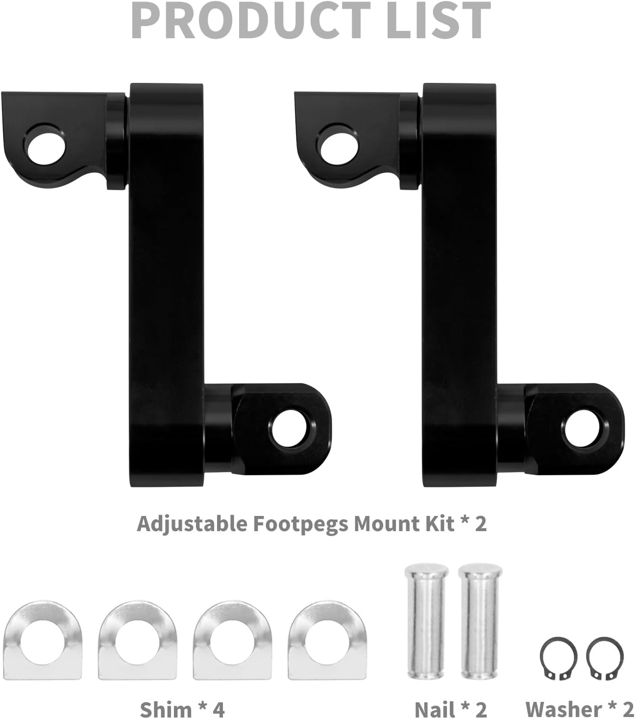 Estriberas ajustables para motocicleta, clavijas de autopista para montaje masculino, abrazadera, abrazadera, soporte para Harley Sportster, Dyna,