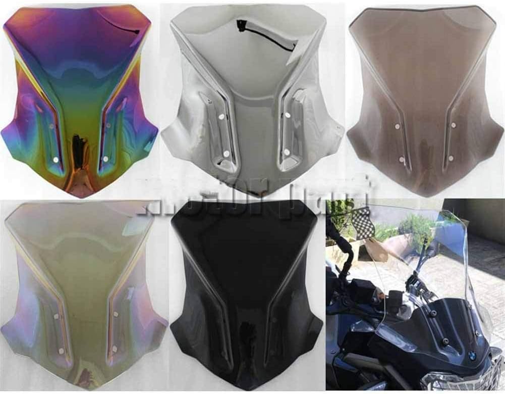 Parabrisas de motocicleta compatible con BMW G310GS G 310 GS Touring parabrisas de motocicleta, alerón de vidrio negro iridio (color iridio claro)