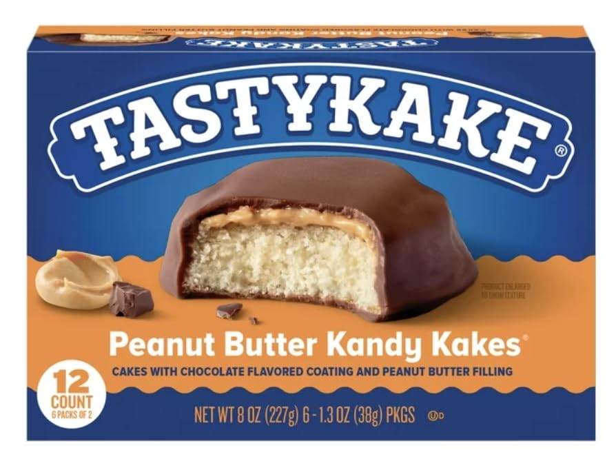 Tastykake – Galletas de mantequilla de maní Kandy Kakes de chocolate y mantequilla de maní, 12 unidades, 2 cajas