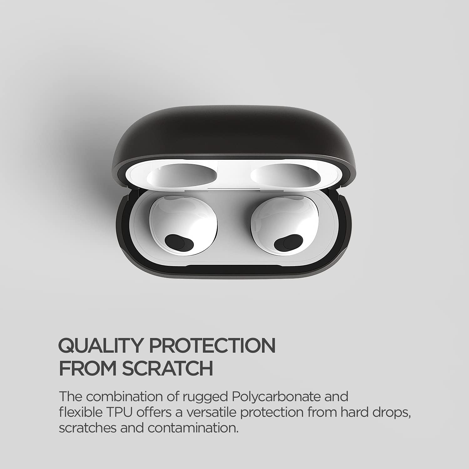 VRS Design Funda moderna para Airpods de tercera generación para AirPods 3, funda limpia y duradera compatible con AirPods 3 (2021)