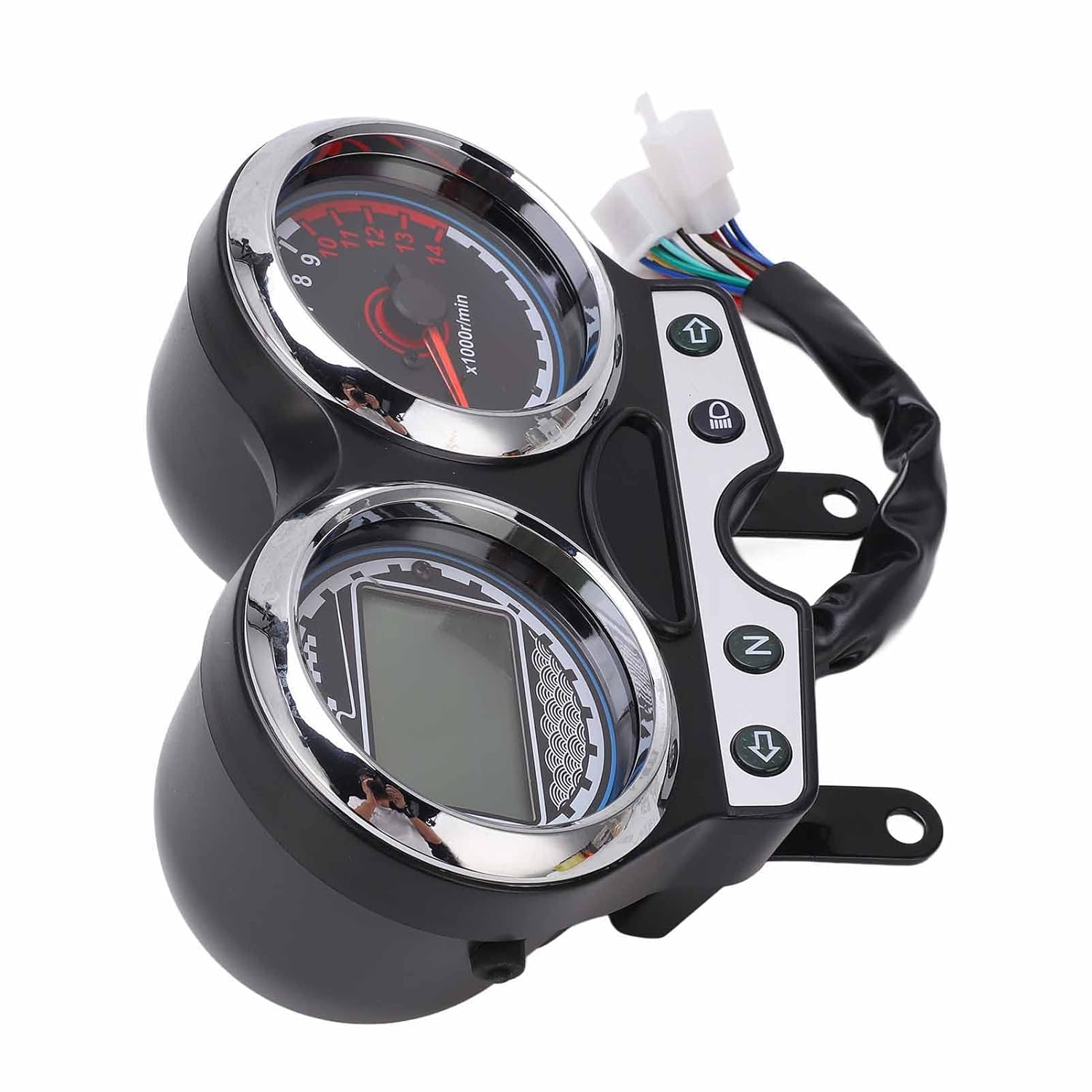 12V motocicleta LCD medidor velocímetro tacómetro engranaje kilometraje reemplazo para Suzuki EN125-3F EN150 12-16