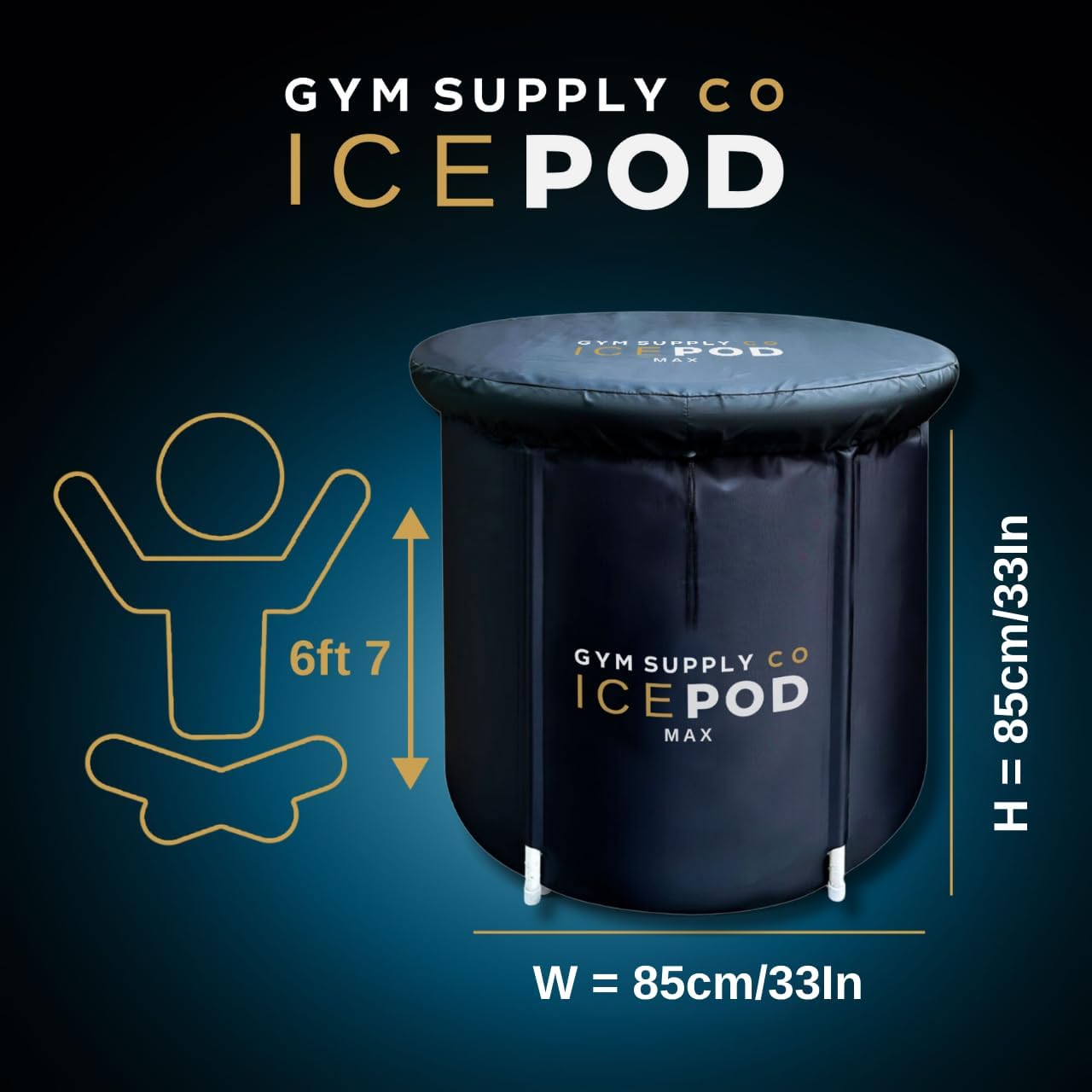 Bañera fría con tapa, baño de hielo portátil grande para atletas, múltiples capas de 106 galones, bañera inflable de hielo para adultos, baños de