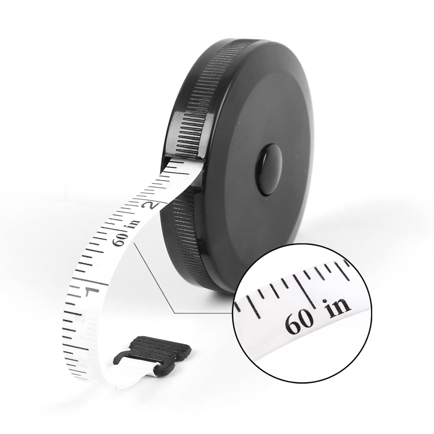 Cinta métrica flexible suave de 60 pulgadas59.1 in, regla telescópica automática, para medición corporal, medida de costura, fitness en casa