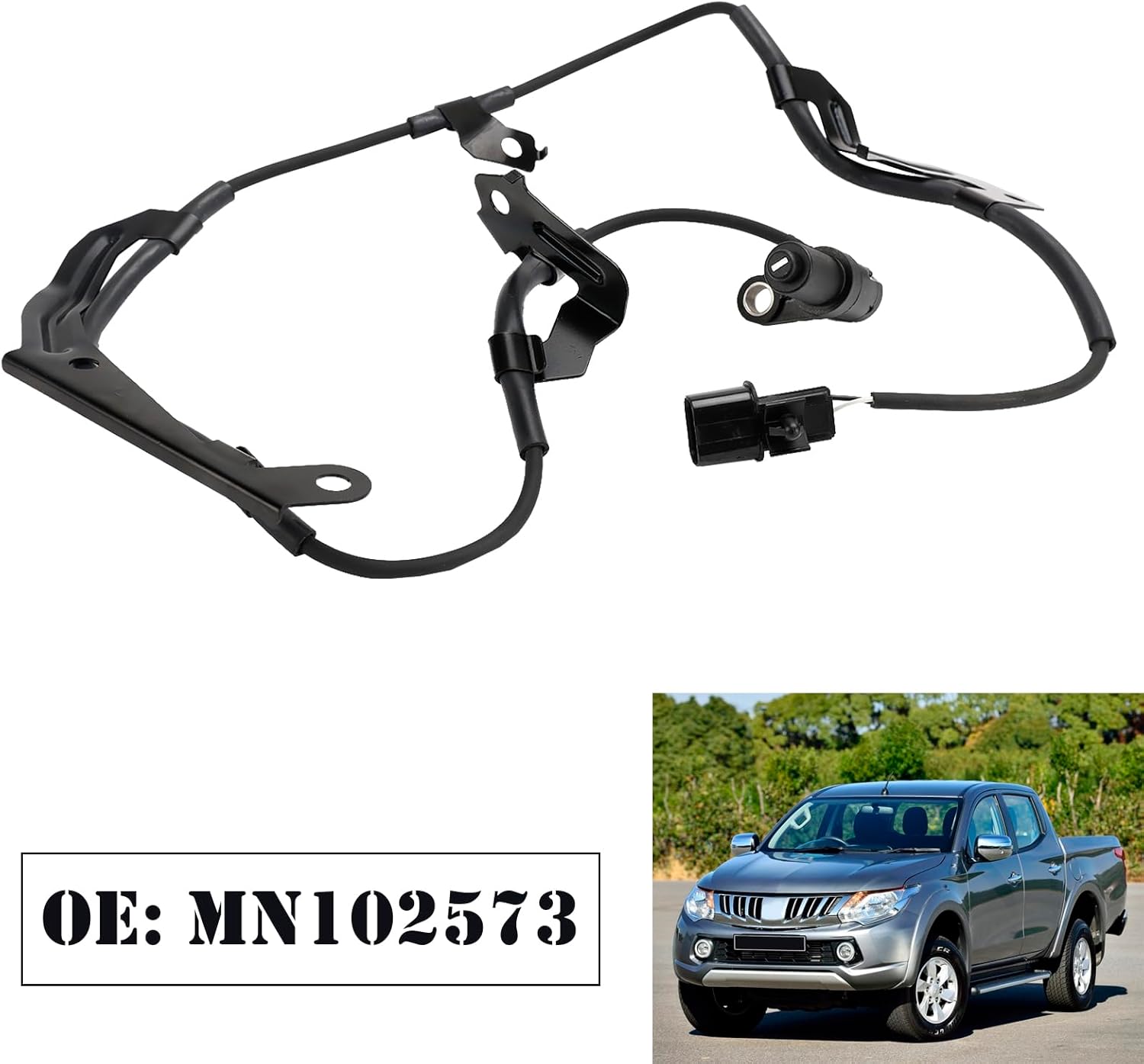 Topteng ABS Sensor de Velocidad de Rueda Delantero Izquierdo Para Mitsubishi L200 KB_T, KA_T 2005-2017 Pickup, NATIVA II (KH_, KG_) 2.5 2008-