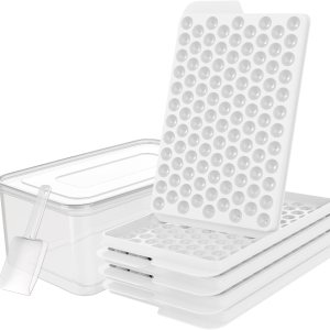 Mini bandejas para cubitos de hielo, apilables, pequeña máquina de hielo de 0.6 pulgadas para congelador de fácil liberación, molde de bolas de Mini bandejas para cubitos de hielo, apilables, pequeña máquina de hielo de 0.6 pulgadas para congelador de fácil liberación, molde de bolas de