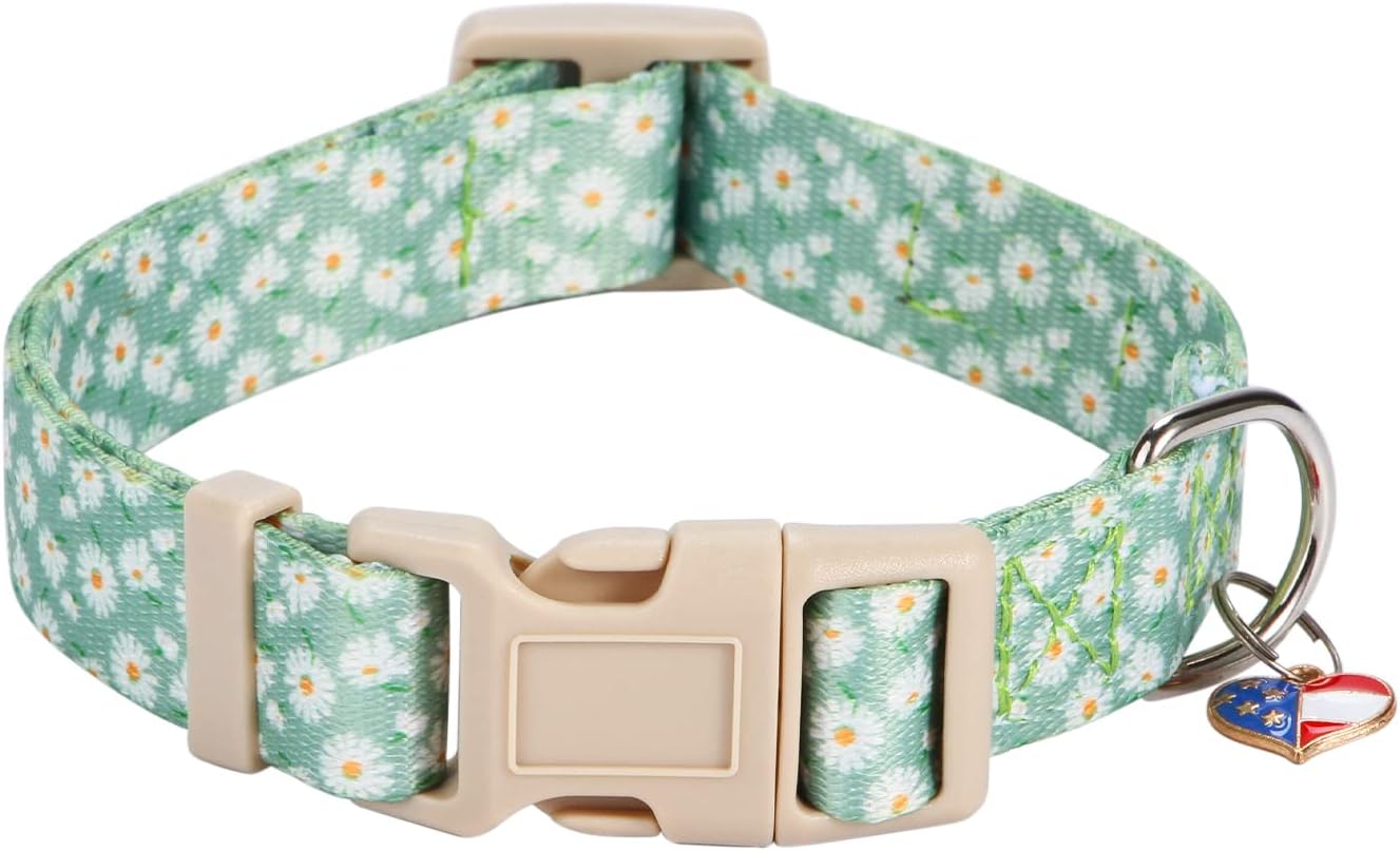 Collar ajustable para perro con patrones, hebilla de liberación rápida, diseño especial lindo collar para mascotas para perros pequeños, medianos y