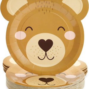 Sparkle and Bash Paquete de 48 platos de papel de oso de peluche para decoración de baby shower (11 x 11 pulgadas) Sparkle and Bash Paquete de 48 platos de papel de oso de peluche para decoración de baby shower (11 x 11 pulgadas)