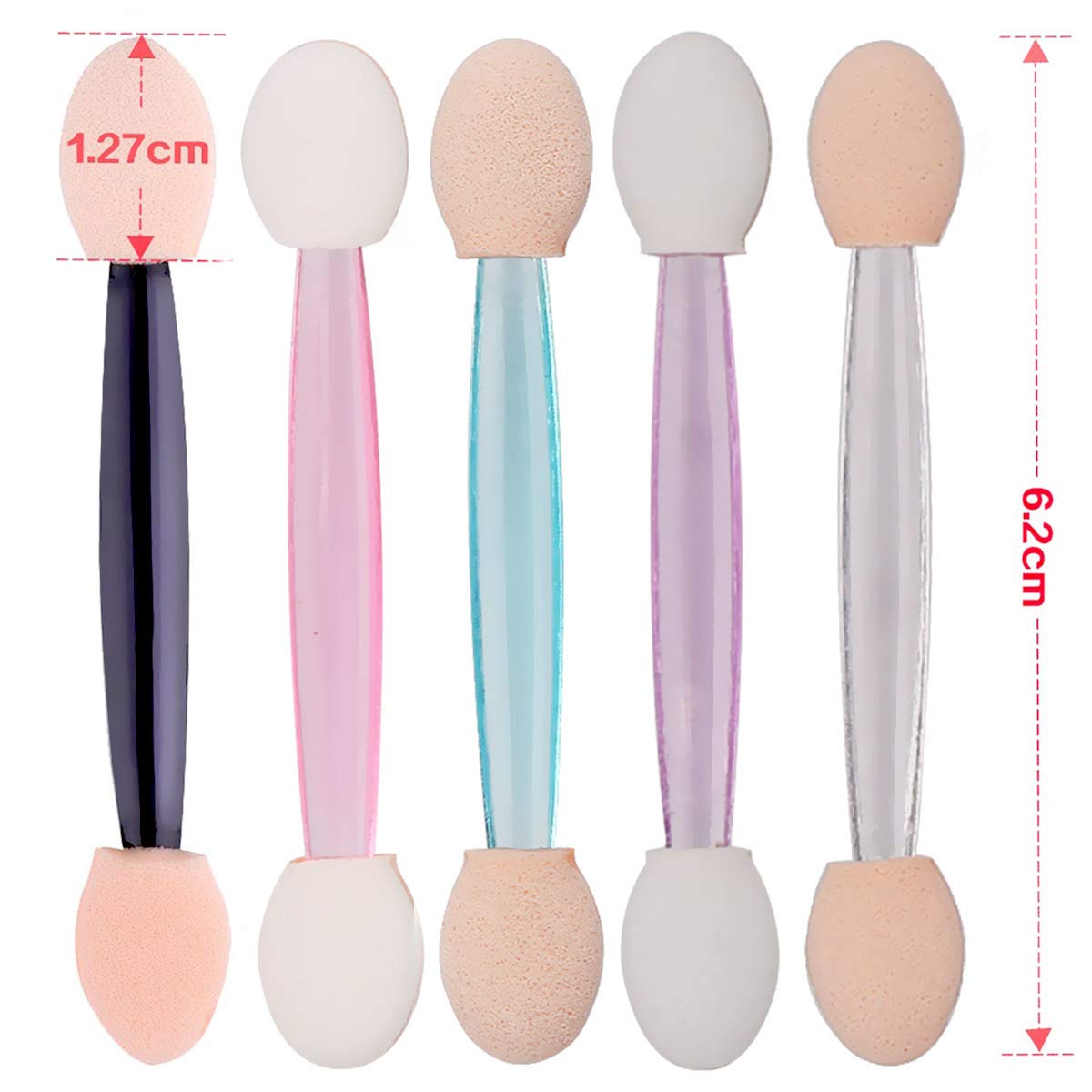 Akstore 30 brochas desechables de doble cara para sombra de ojos, aplicador de sombra de ojos, brochas de maquillaje (30 unidades mezcladas)