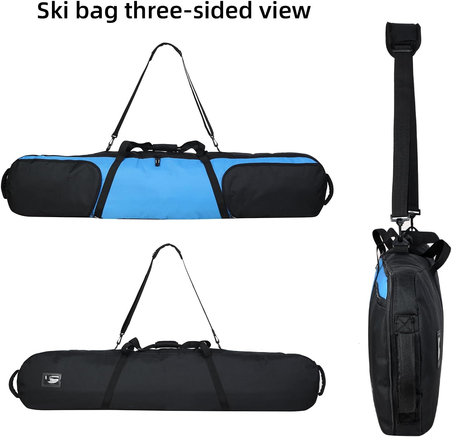 Bolsa de snowboard reforzada acolchada bolsa de esquí impermeable perfecta para viajes por carretera, viajes aéreos para snowboard, gafas, guantes,