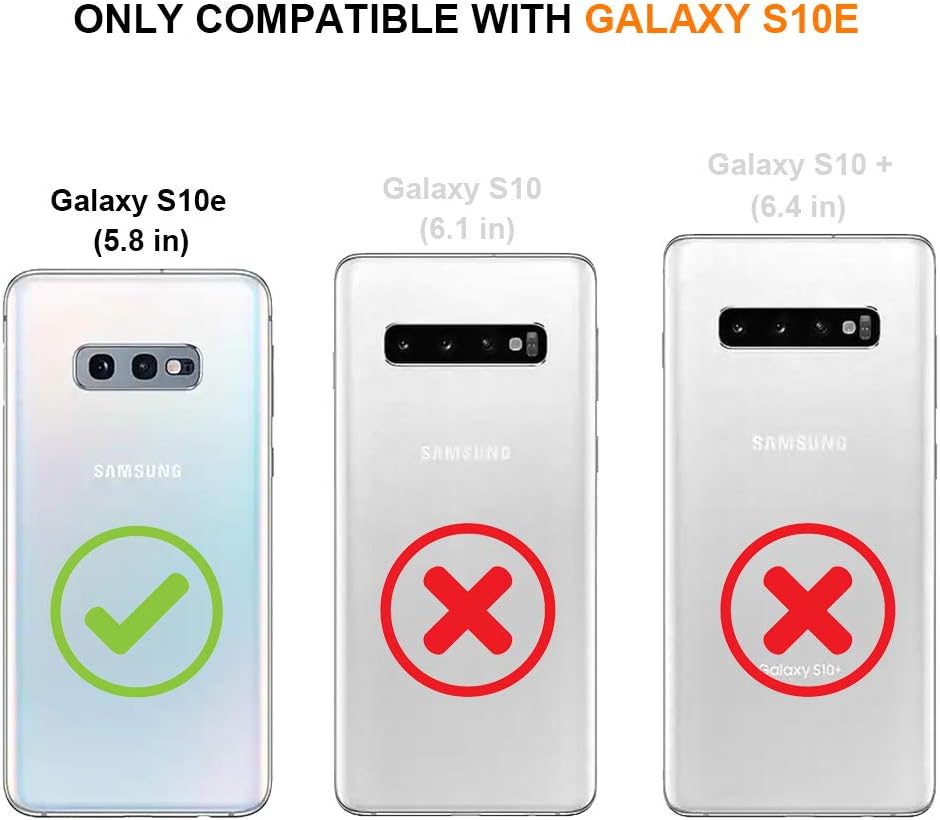 MOSNOVO Funda diseñada para Galaxy S10e, protección contra caídas de grado militar de 6.6 pies Funda transparente a prueba de golpes para Samsung