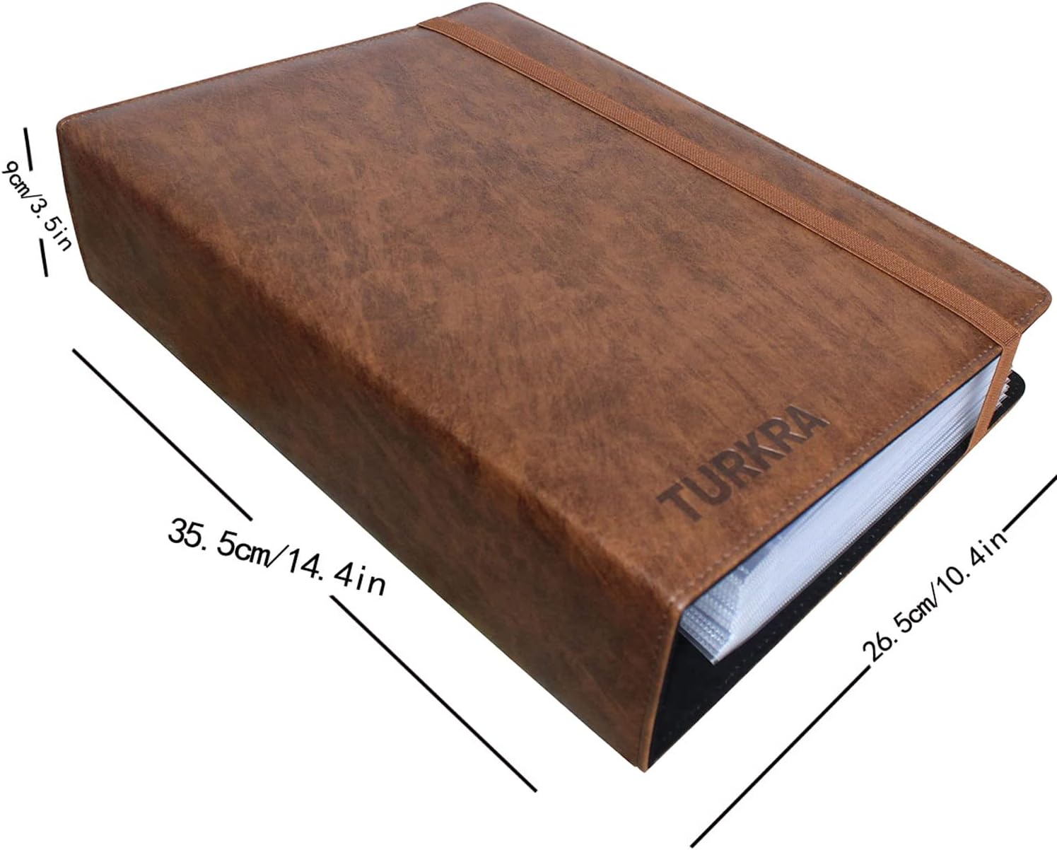 Carpeta de carga superior con 25 páginas, 3 anillas para carga superior, álbum con capacidad para 150 soportes duros estándar de 3 x 4 pulgadas